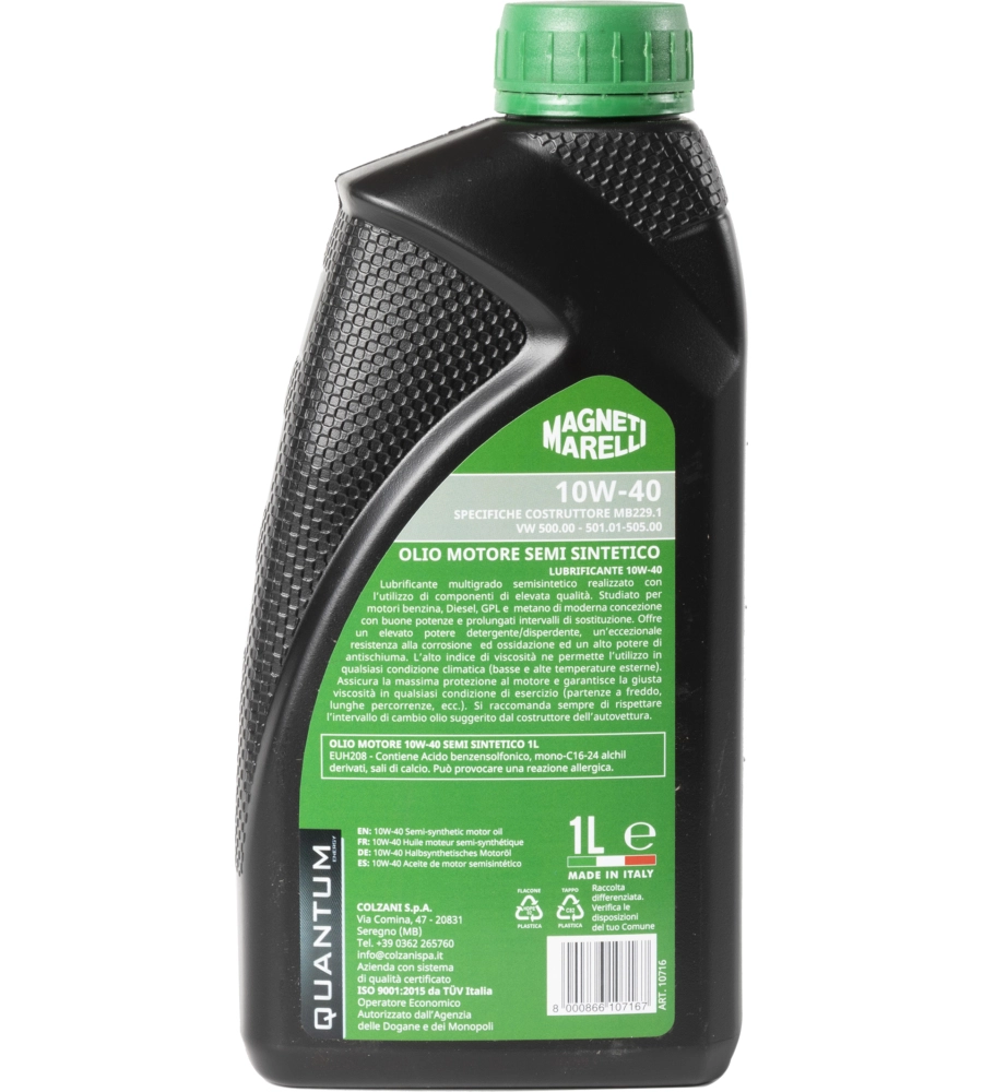 12 pezzi olio quantum marelli 10w40 semi sint. 1lt